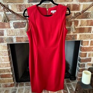 Calvin Klein Vibrant Red Midi Dress